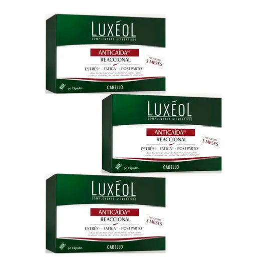 Luxeol Anticaida Reaccional, Pack 3 x 90 tablets