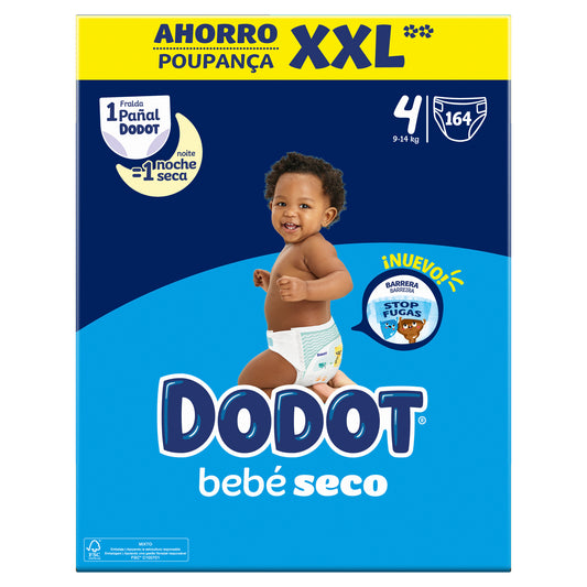 Dodot Baby-Dry Nappies Size 4 , 164 units