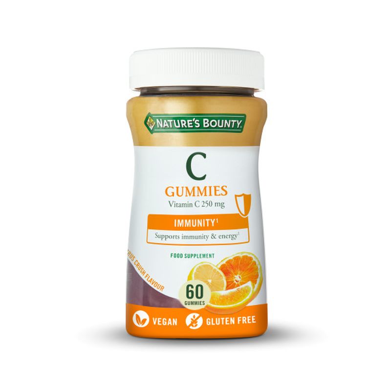Natures Bounty Vitamin C Food Supplement , 60 gummies