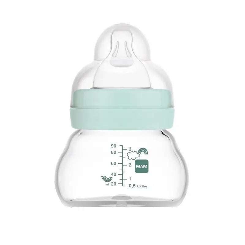 Mam Baby Crystal Baby Bottle Feel Good Matt Blue, 90Ml