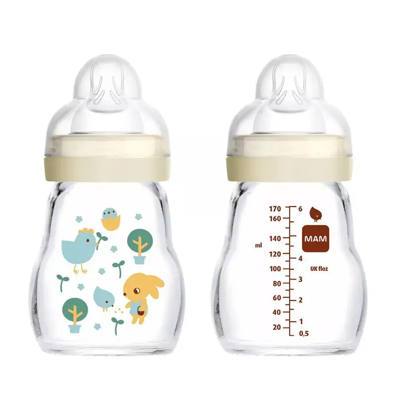Mam Baby Baby Baby Bottle Crystal Feel Good Neutral Matt, 170Ml