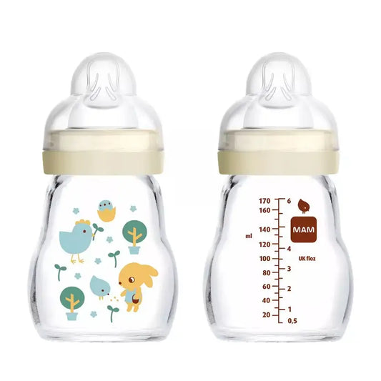 Mam Baby Baby Baby Bottle Crystal Feel Good Neutral Matt, 170Ml