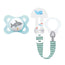 Mam Baby Clip It Clip With Silicone Clip With Pacifier Blue 2-6M