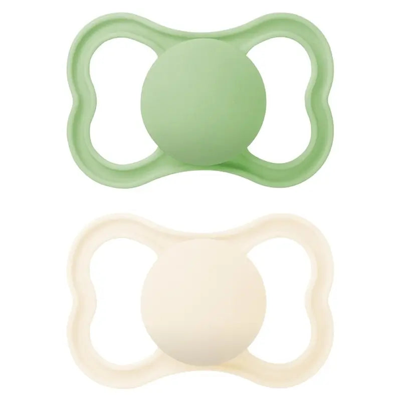 Mam Baby Pacifier Air Silicone Green and Pink +6M, 2 Units