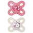 Mam Baby Pacifier Original Start Silicone Pink 0-2M, 2 Units