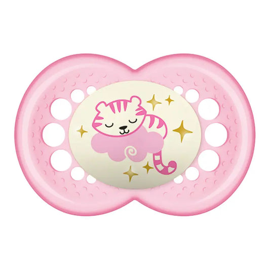 Mam Pacifier Original Night 16+ Silicone Pink, 2 units