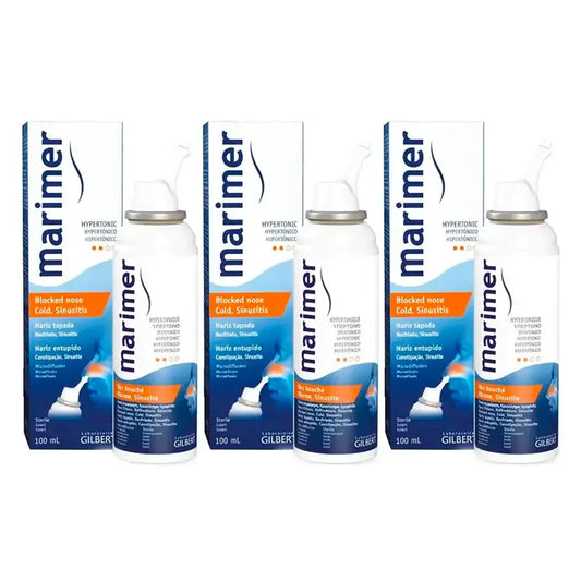 Marimer Seawater Hypertonic Nasal Spray, Pack 3 x 100Ml