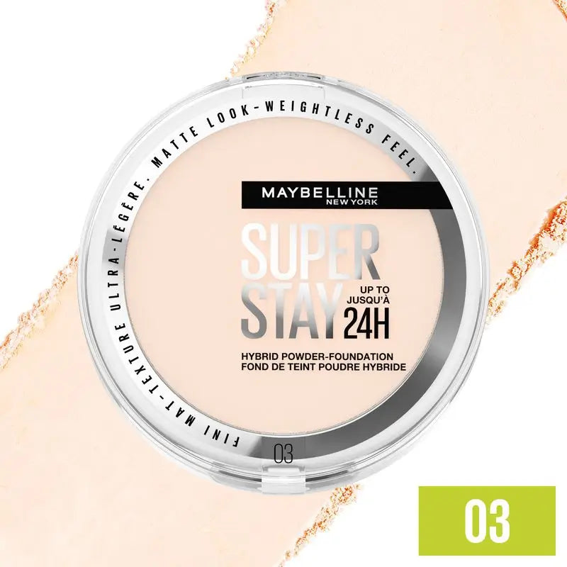 Maybelline New York Superstay Hybrid 24H Powder Foundation Powder Shade 03