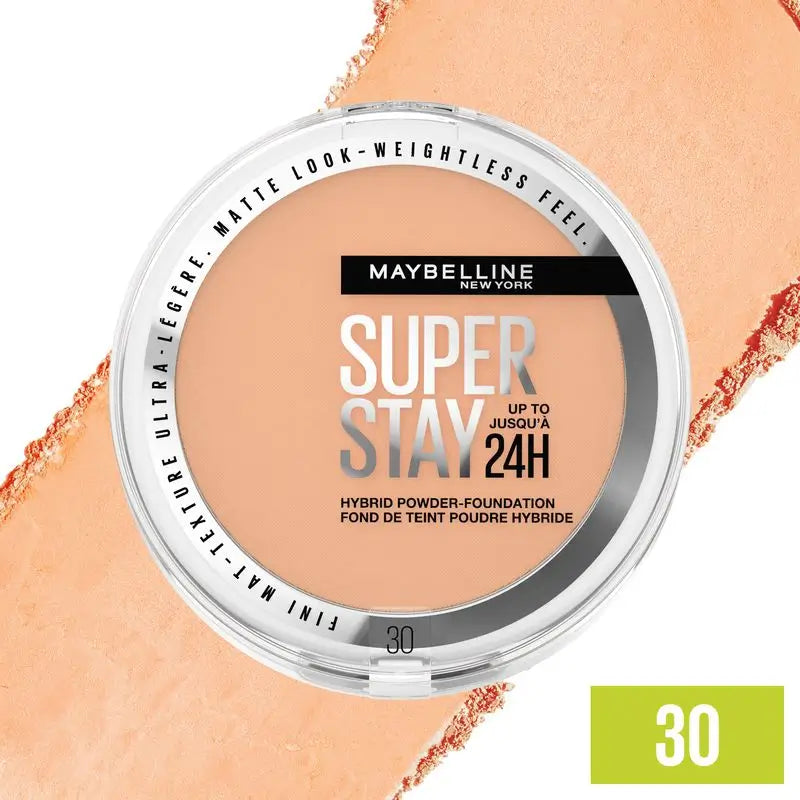 Maybelline New York Superstay Hybrid 24H Powder Foundation Powder Shade 030