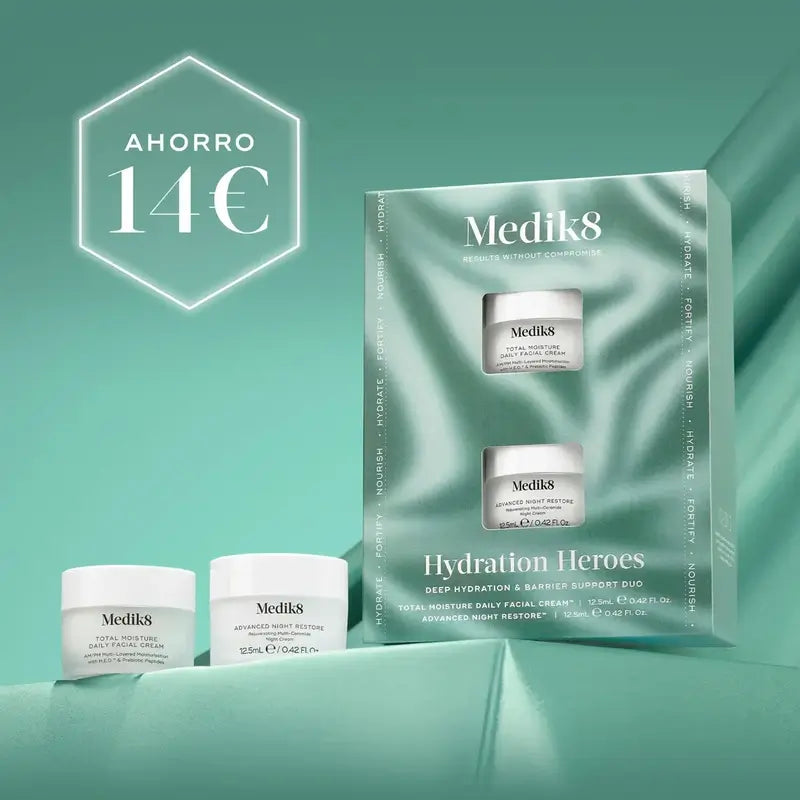 Medik8 Hydration Heroes Try Me Sizes Total Moisture Daily Facial Cream 12,5Ml + Advanced Night Restore 12,5Ml