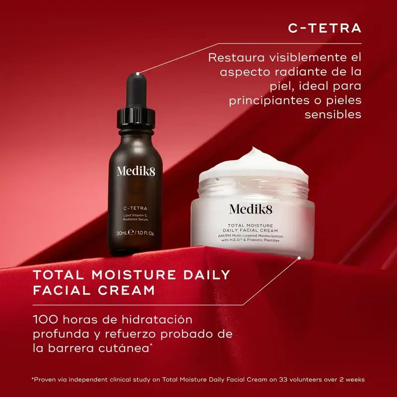 Medik8 Radiance Wrapped C-Tetra 30Ml + Total Moisture Daily Facial Cream 50Ml