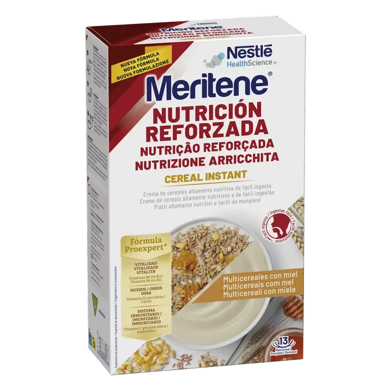 Meritene Cereal Instant Cream of 8 Cereals with Honey, 520 grams