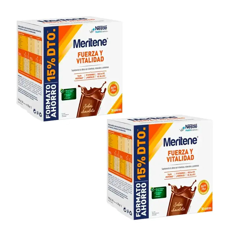 Meritene Strength & Vitality Chocolate Milkshake Pack 2 x 30 sachets