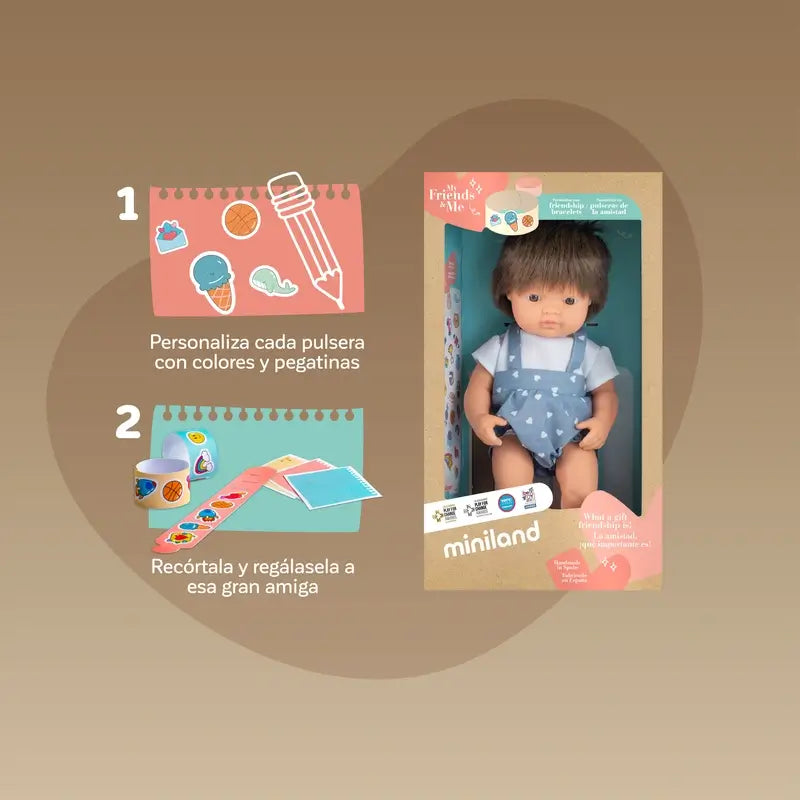 Miniland Chestnut Doll 38 Cm My Friends & Me