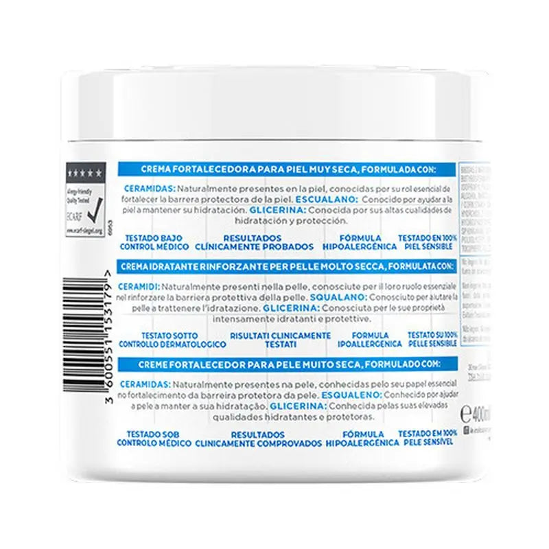 Mixa Ceramide Protect Strengthening Cream For Very Dry Skin 400Ml