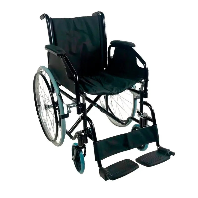 Mobiclinic Folding Wheelchair Large Wheels Steel Orthopaedic Lightweight Folding Wheelchair Black Cathedral