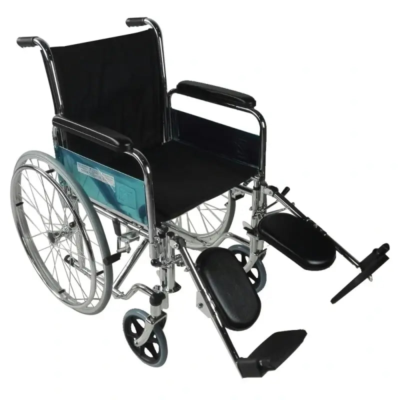 Mobiclinic Folding Wheelchair With Armrests And Footrests Black
