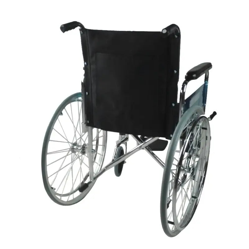 Mobiclinic Folding Wheelchair With Armrests And Footrests Black