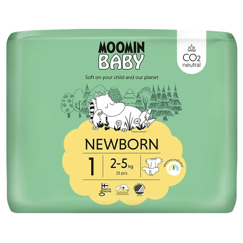 Moomin Baby Nappies Size 1 , 25 units