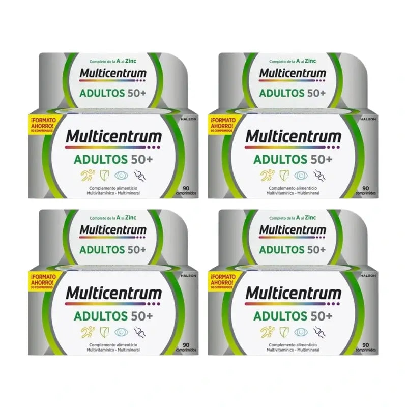 Multicentrum Adults 50+ Multivitamin Food Supplement For Adults 50+ Pack 4 x 90 Tablets