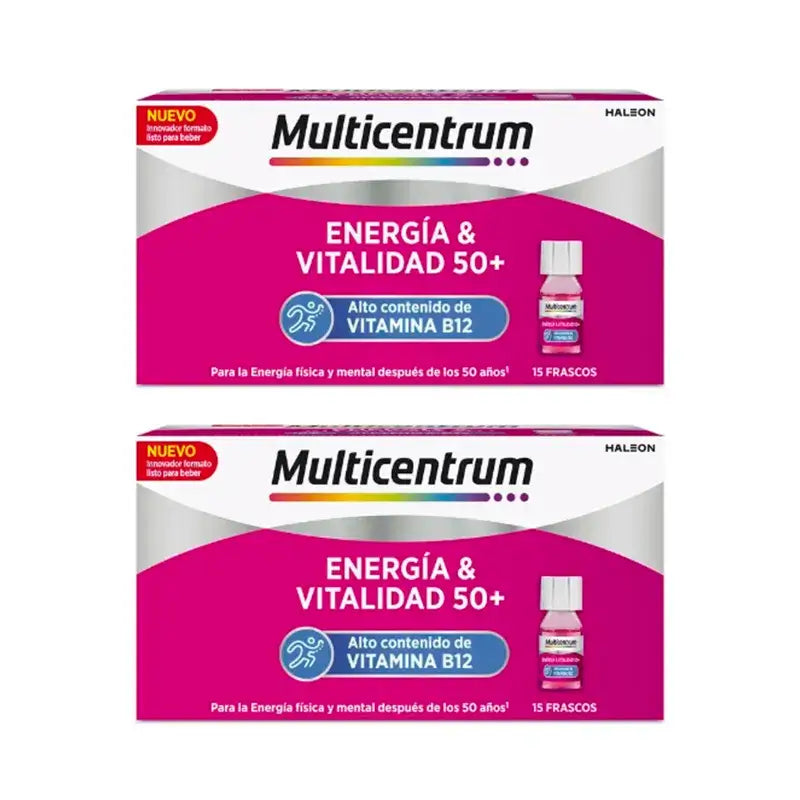 Multicentrum Energy & Vitality 50+ Pack 2 x 15 bottles