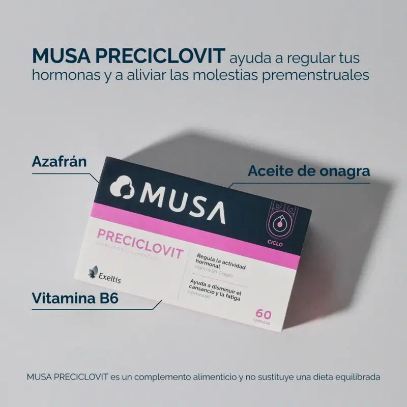 Musa Preciclovit Premenstrual, 60 capsules