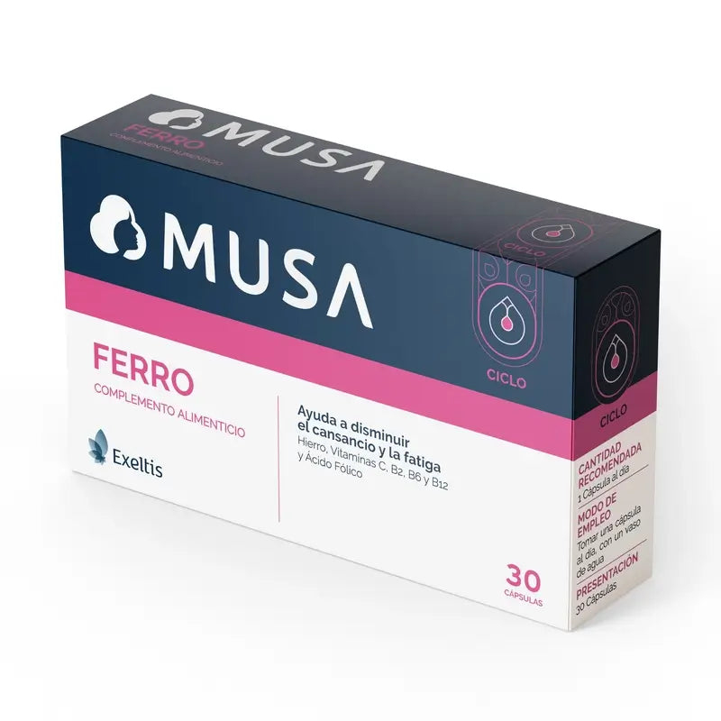 Musa Triplo Ferro Iron Food Supplement , 3 x 30 capsules