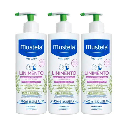 Mustela Infant Hygiene Liniment, Pack 3 x 400 ml