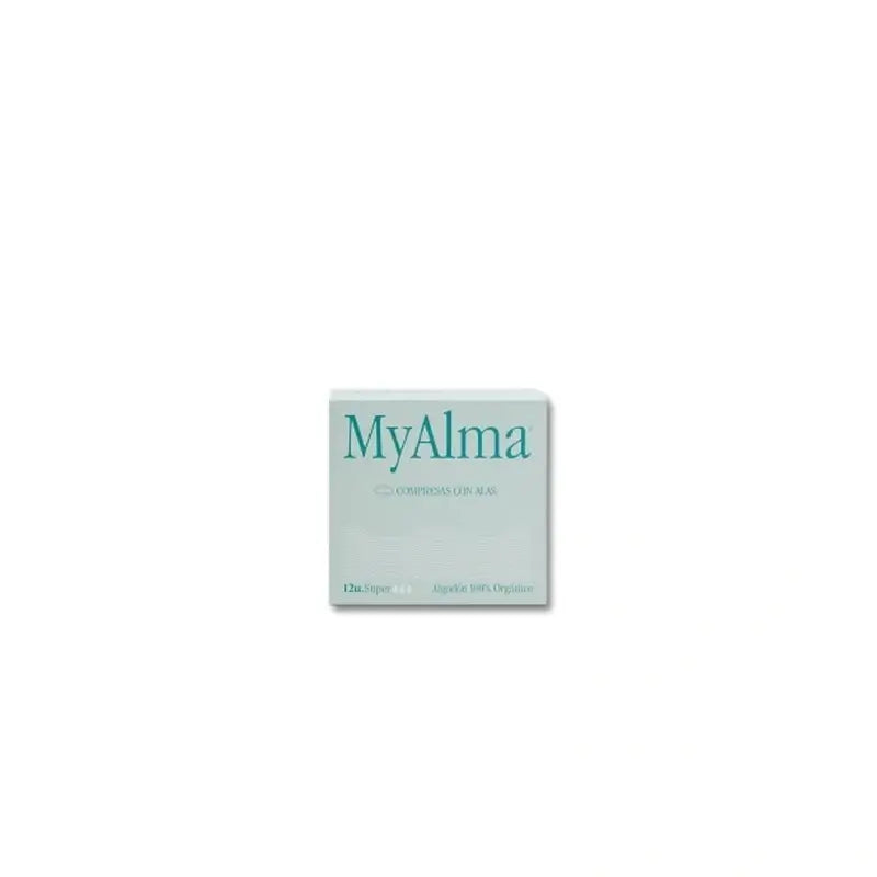 Myalma 100% Organic Cotton Pads Super , 12 units