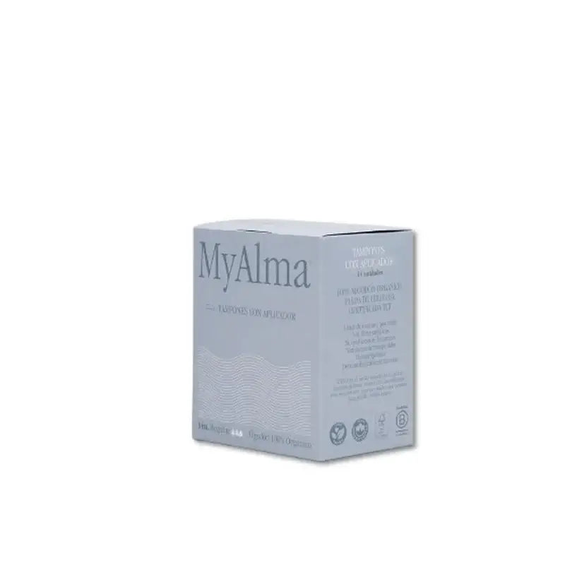 Myalma 100% Organic Cotton Tampons With Mini Applicator , 14 units