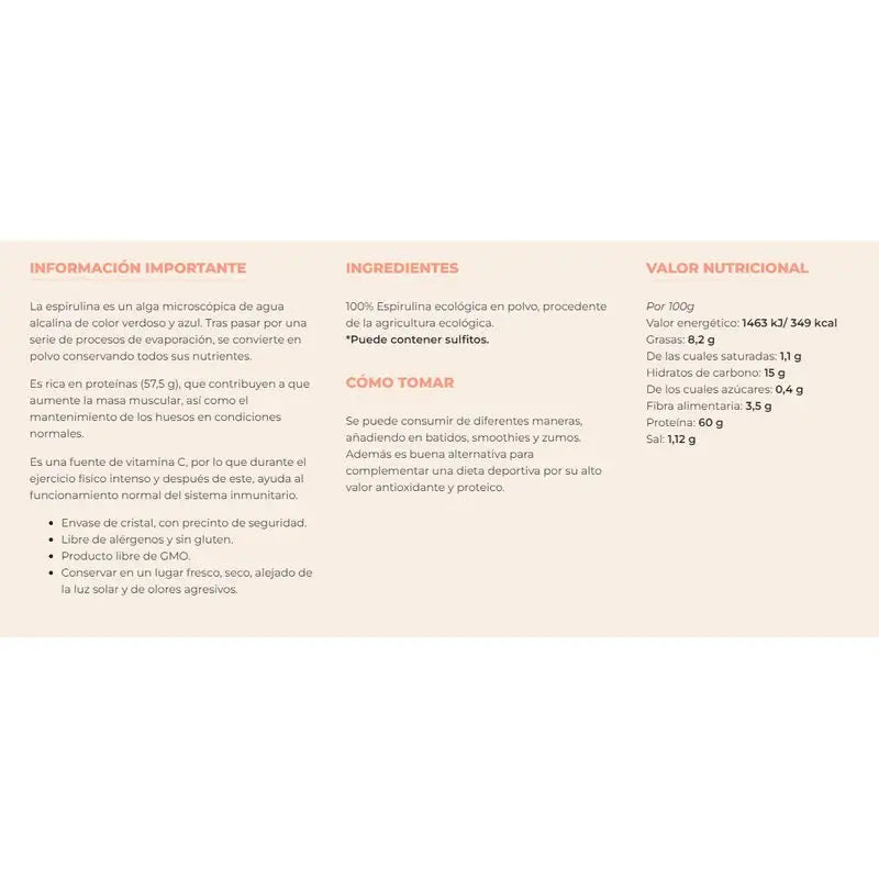 Myconatur Myconatur Spirulina Powder 150Gr. Eco