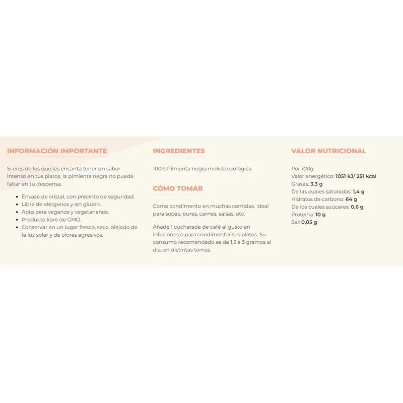 Myconatur Myconatur Ground Black Pepper 90Gr. Eco