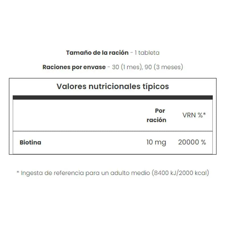 Myvitamins Biotin , 90 tablets