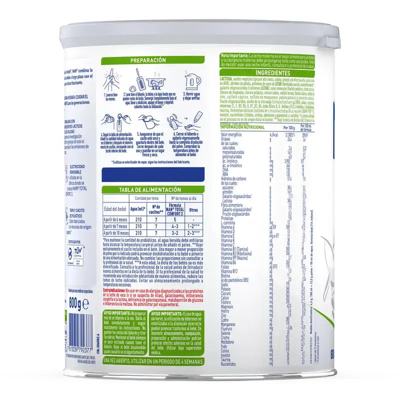 Nestlé Nan Total Comfort 2 Infant Milk, 800g