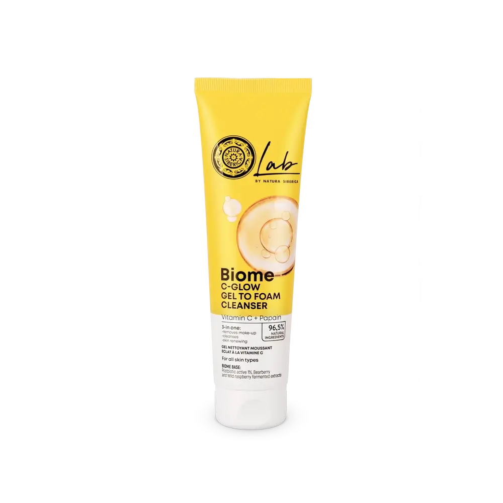Natura Siberica Foaming Facial Cleansing Gel Cglow, 140 Ml