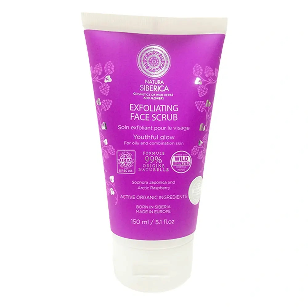 Natura Siberica Facial Peeling Exfoliating Scrub for Oily or Combination Skin, Junvenil Shine, 150 ml