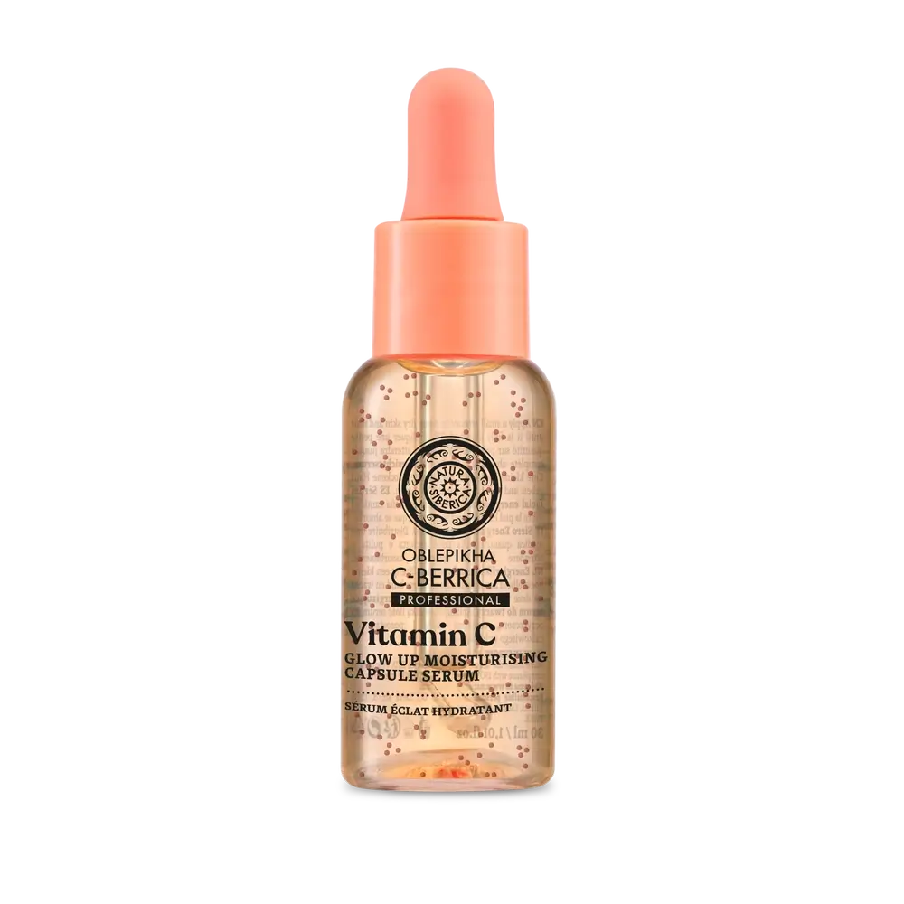 Natura Siberica Moisturising Facial Serum With Glow Up Capsules, 30 Ml