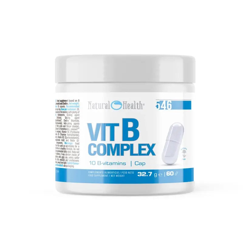Natural Health Vit B Complex 10 B-vitamins, 60 capsules