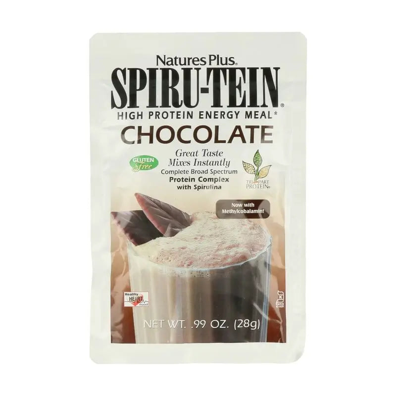 Natures Plus Spiru-Tein Chocolate, 28 g, Envelopes
