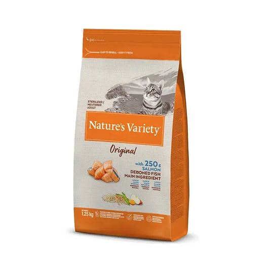Nature'S Variety Feline Adult Original Sterilised Salmon 1,25Kg, cat food