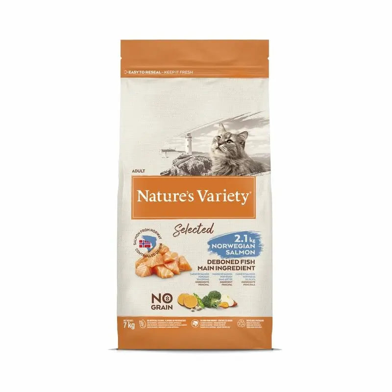 Nature'S Variety Feline Adult Selected Salmon Noruego, 7 kg, pienso para gatos