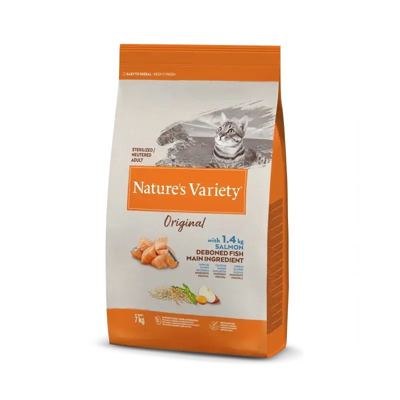 Nature'S Variety Original Feline Adult Neutered Salmon, 7 kg, cat food