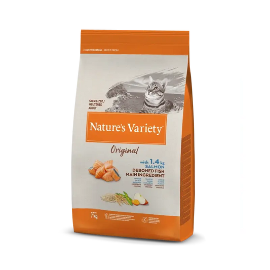 Nature'S Variety Original Feline Adult Neutered Salmon, 7 kg, cat food
