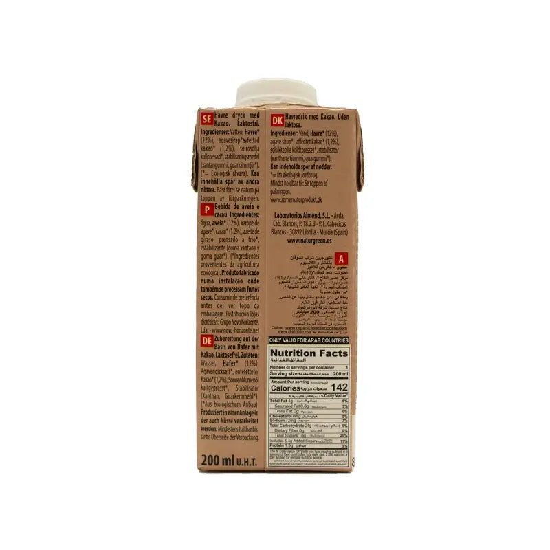 Naturgreen Oatmeal Chocolate Drink, 24 X 200Ml