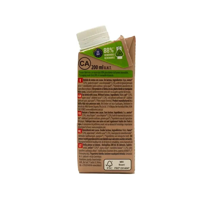 Naturgreen Oatmeal Chocolate Drink, 24 X 200Ml