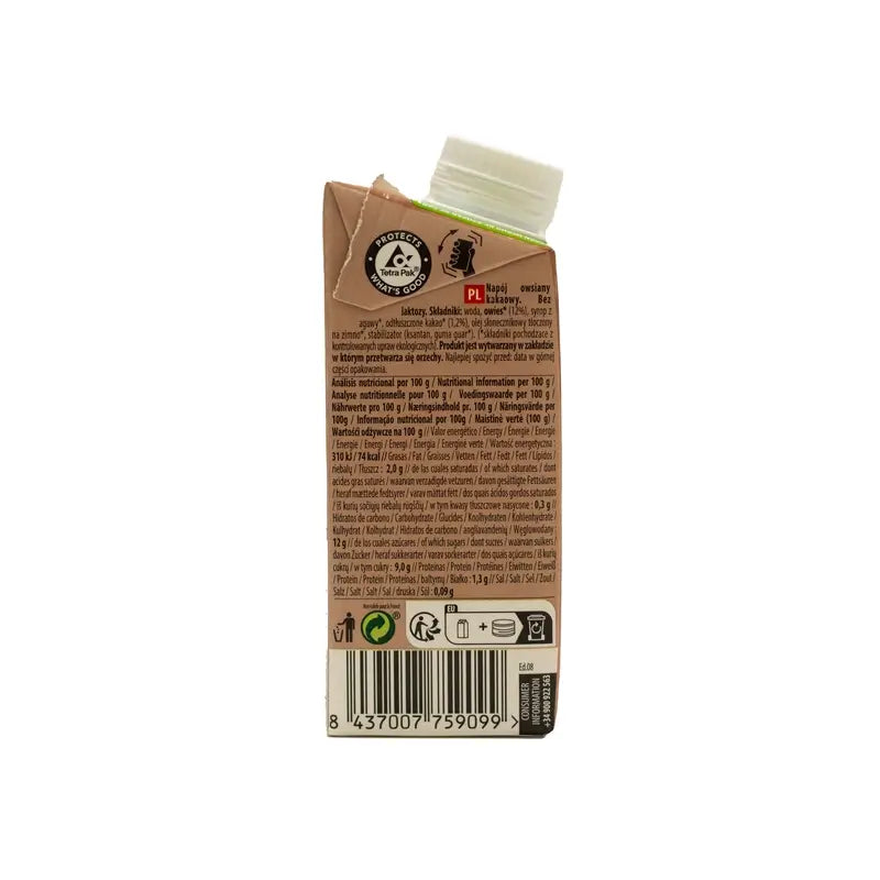 Naturgreen Oatmeal Chocolate Drink, 24 X 200Ml