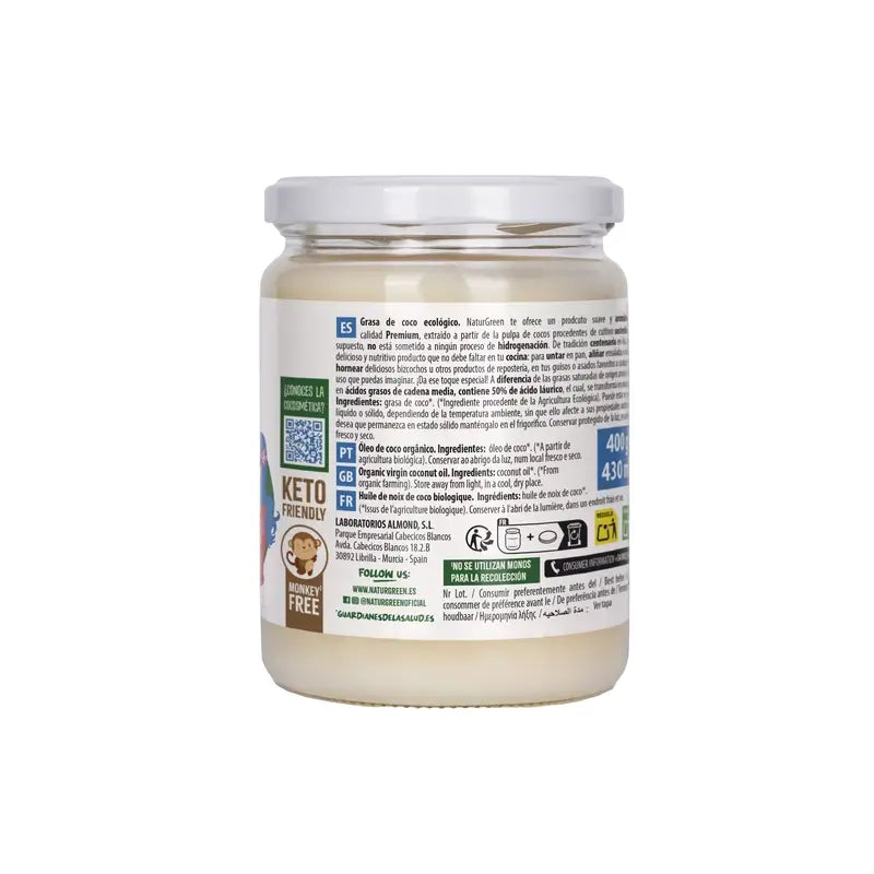 NaturGreen Coconut Fat Bio 430 ml / 400 g