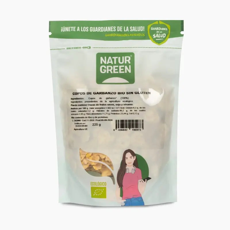 Naturgreen Organic Chickpea Snacks, 225 g