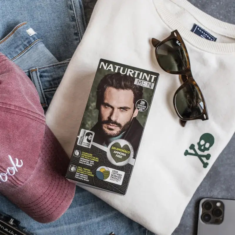 Naturtint Men Men Permanent Hair & Beard Dye 3N Ammonia Free 3N - Dark Brown