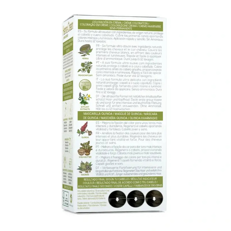 Naturtint Henna Cream Semi-Permanent Natural Colouring Ammonia Free Dyeing 1.0 Black